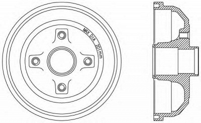 OPEN PARTS bad906030 -  Тормозной барабан